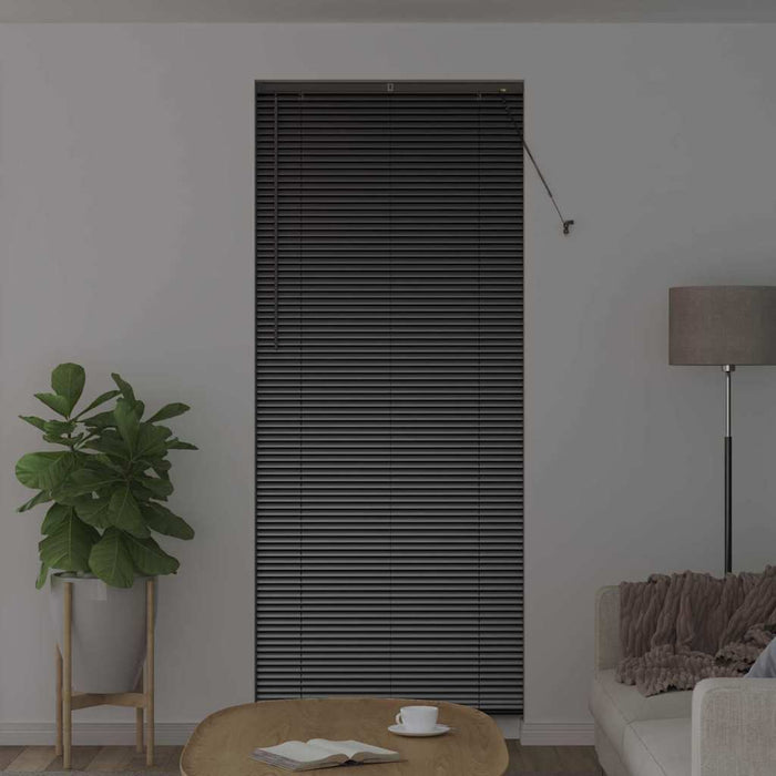 Jaluzele venetiene Manual Negru 220 x 85 cm Aluminiu - WALTI WALTI