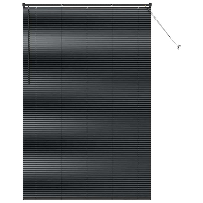 Jaluzele venetiene Manual Negru 220 x 145 cm Aluminiu - WALTI WALTI