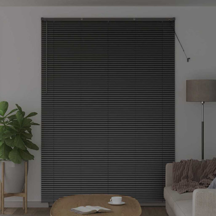 Jaluzele venetiene Manual Negru 220 x 155 cm Aluminiu - WALTI WALTI
