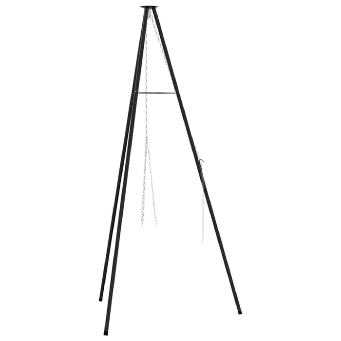 Treppied pentru foc de tabără Negru 92 x 92 x 191,5 cm Oțel WALTI