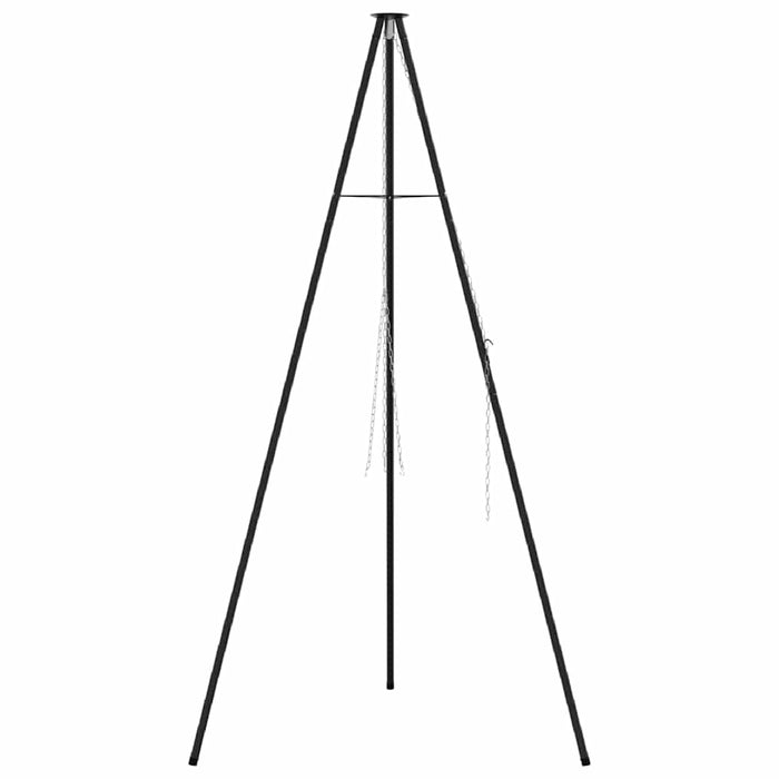Treppied pentru foc de tabără Negru 92 x 92 x 191,5 cm Oțel WALTI