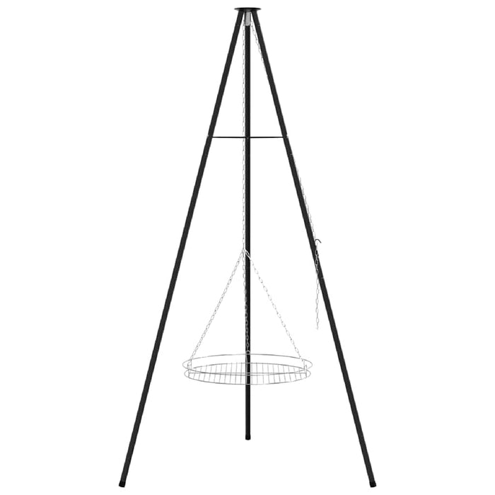 Treppied pentru foc de tabără 2 pcs Negru Oțel - WALTI WALTI