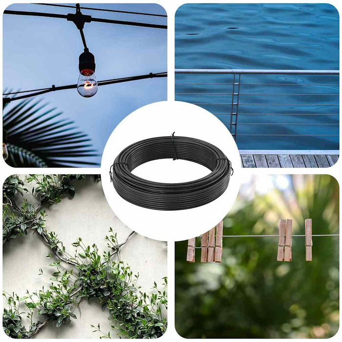 Sârmă de legare pentru gard Antracit 33 m otel acoperit cu PVC - WALTI WALTI