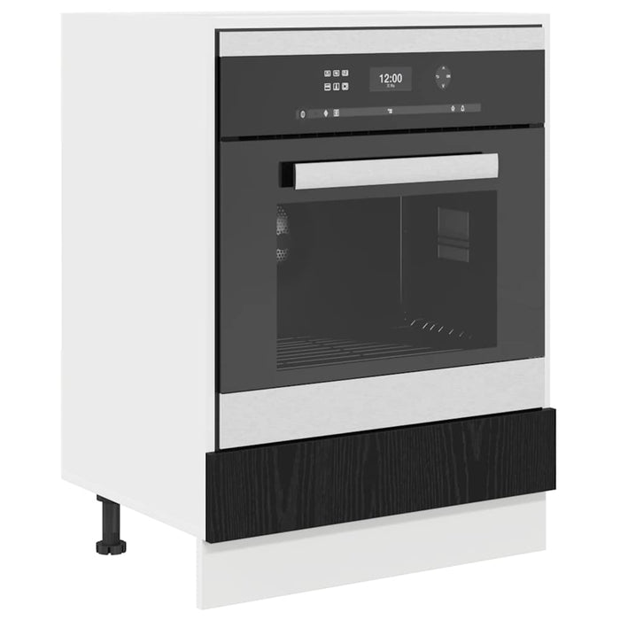 Dulap de cuptor Riga Stejar negru 60 x 46 x 81,5 cm - WALTI WALTI