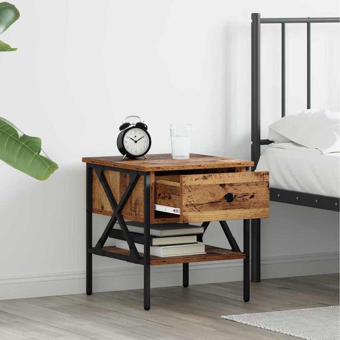 Cabinet de Noptieră cu sertar Lemn vechi 40 x 42 x 45 cm - WALTI WALTI