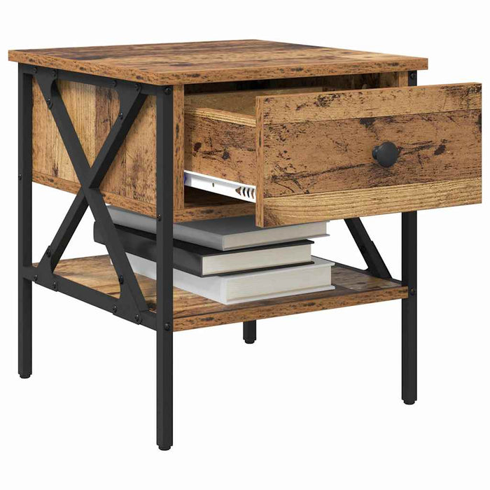 Cabinet de Noptieră cu sertar Lemn vechi 40 x 42 x 45 cm - WALTI WALTI