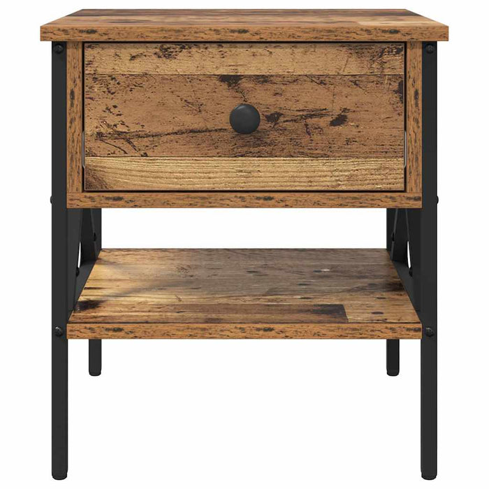 Cabinet de Noptieră cu sertar 2 pcs Lemn vechi 40 x 42 x 45 cm - WALTI WALTI