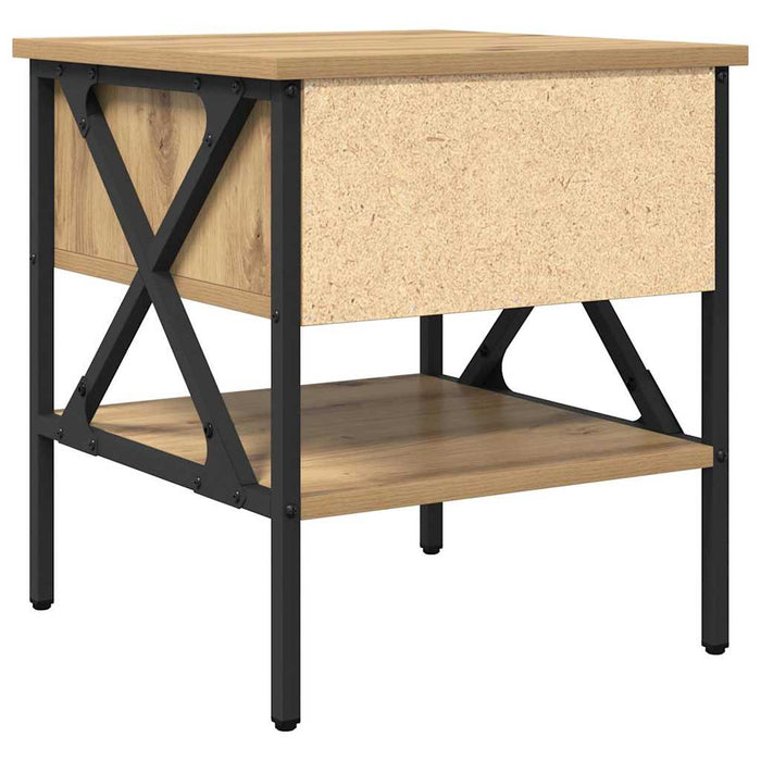 Cabinet de Noptieră cu sertar stejar artizanal 40 x 42 x 45 cm - WALTI WALTI