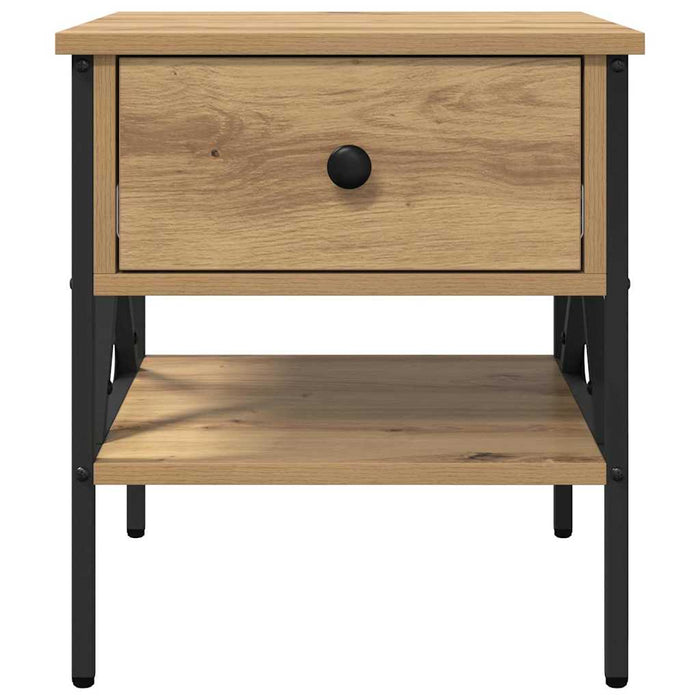Cabinet de Noptieră cu sertar stejar artizanal 40 x 42 x 45 cm - WALTI WALTI