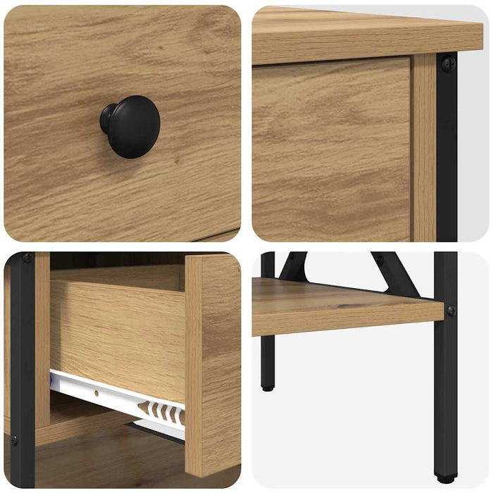 Cabinet de Noptieră 2 pcs stejar artizanal 40 x 42 x 45 cm - WALTI WALTI