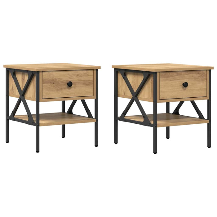 Cabinet de Noptieră 2 pcs stejar artizanal 40 x 42 x 45 cm - WALTI WALTI