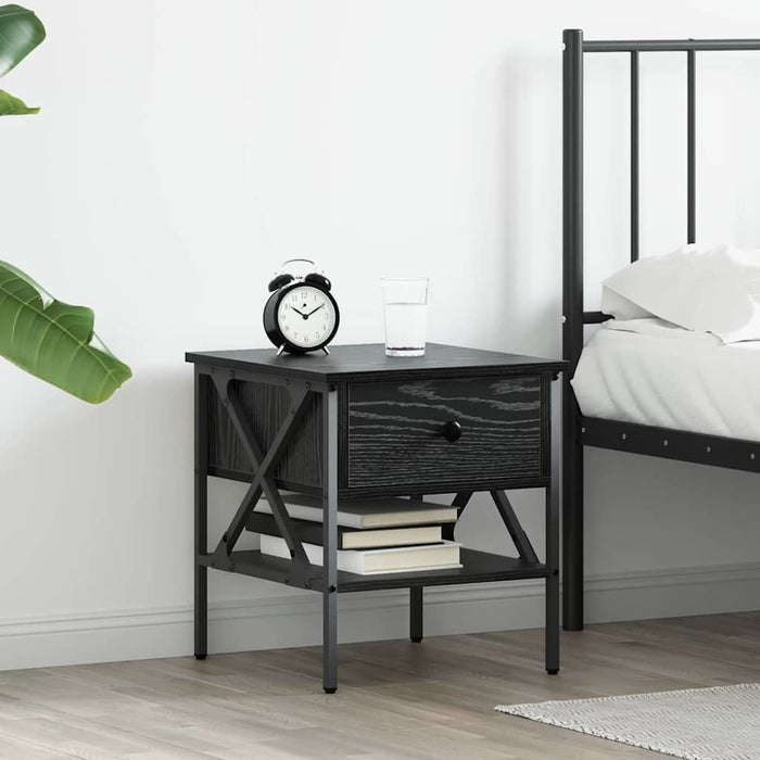 Cabinet de Noptieră cu sertar Stejar negru 40 x 42 x 45 cm - WALTI WALTI
