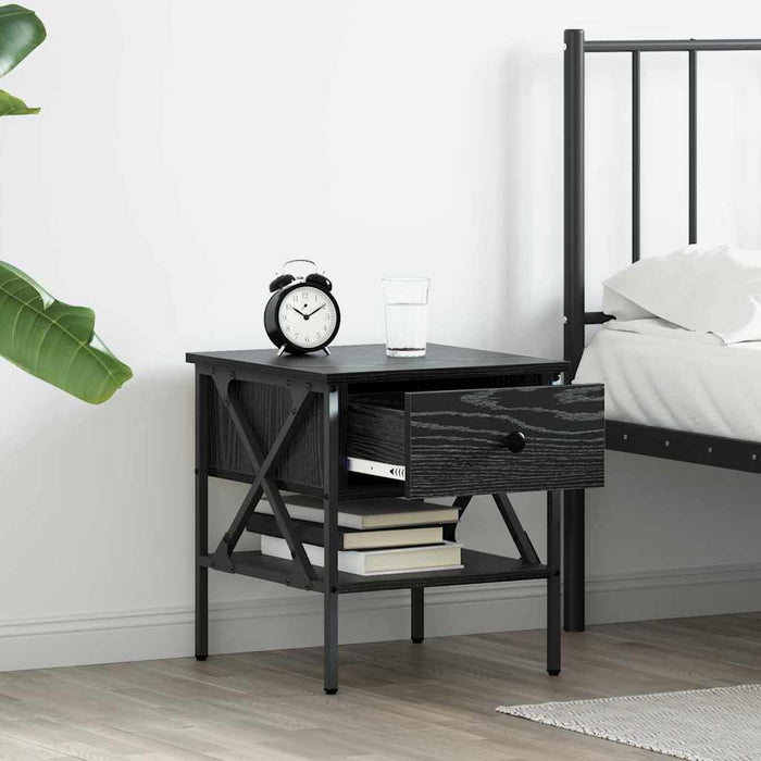 Cabinet de Noptieră cu sertar Stejar negru 40 x 42 x 45 cm - WALTI WALTI