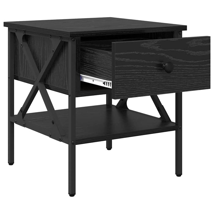 Cabinet de Noptieră cu sertar Stejar negru 40 x 42 x 45 cm - WALTI WALTI