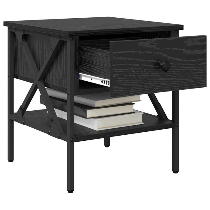 Cabinet de Noptieră cu sertar Stejar negru 40 x 42 x 45 cm - WALTI WALTI
