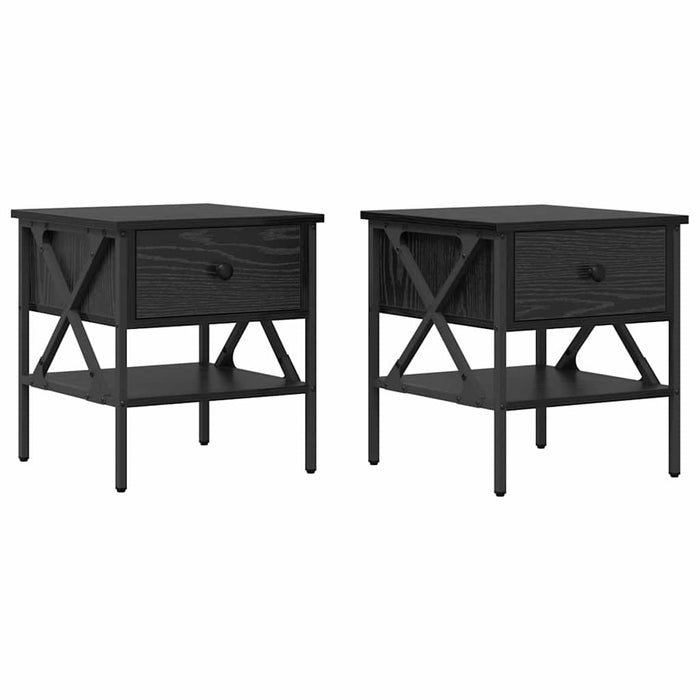 Cabinet de Noptieră 2 pcs Stejar negru 40 x 42 x 45 cm - WALTI WALTI