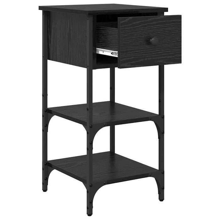 Dulap de noapte cu sertar 2 pcs Stejar Negru 33.5 x 36 x 70 cm - WALTI WALTI