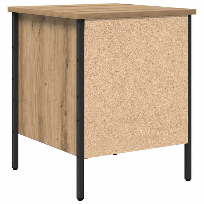 Noptieră stejar artizanal 40 x 42 x 50 cm Lemn compus și metal - WALTI WALTI