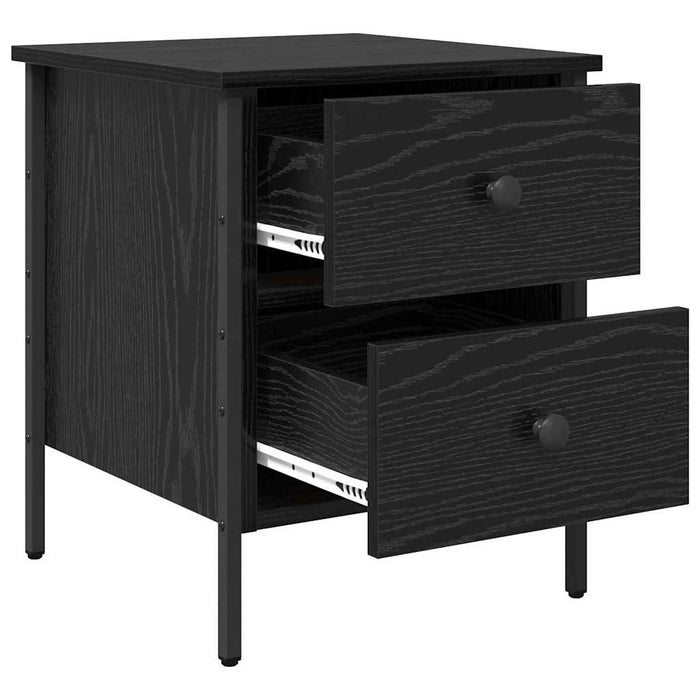Noptieră Stejar negru 40 x 42 x 50 cm Lemn compus și metal - WALTI WALTI