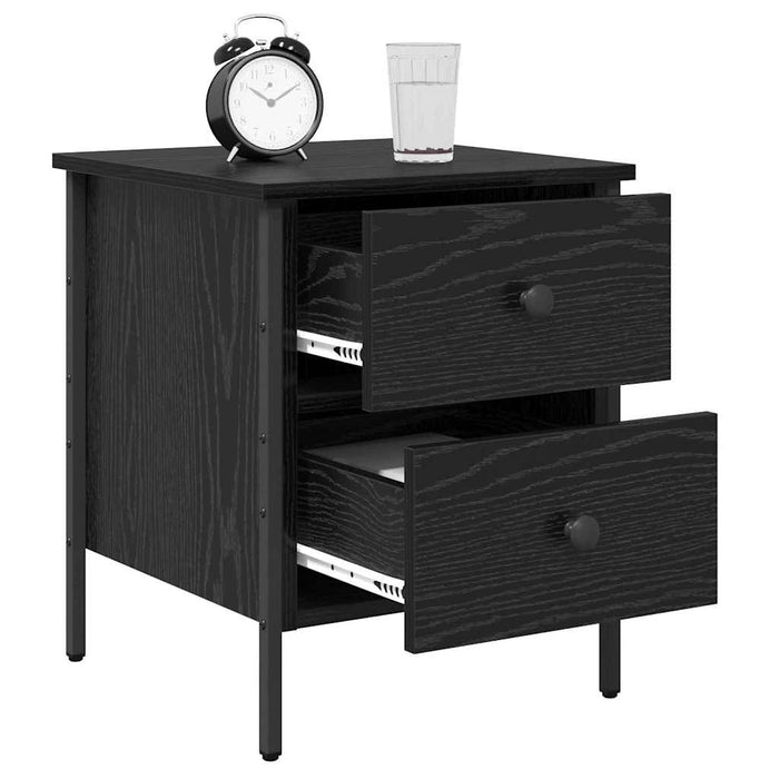 Noptieră Stejar negru 40 x 42 x 50 cm Lemn compus și metal - WALTI WALTI