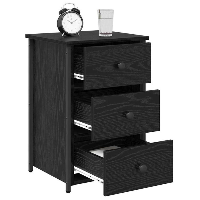 Dulap de noapte cu sertar Stejar Negru 40 x 36 x 60 cm - WALTI WALTI