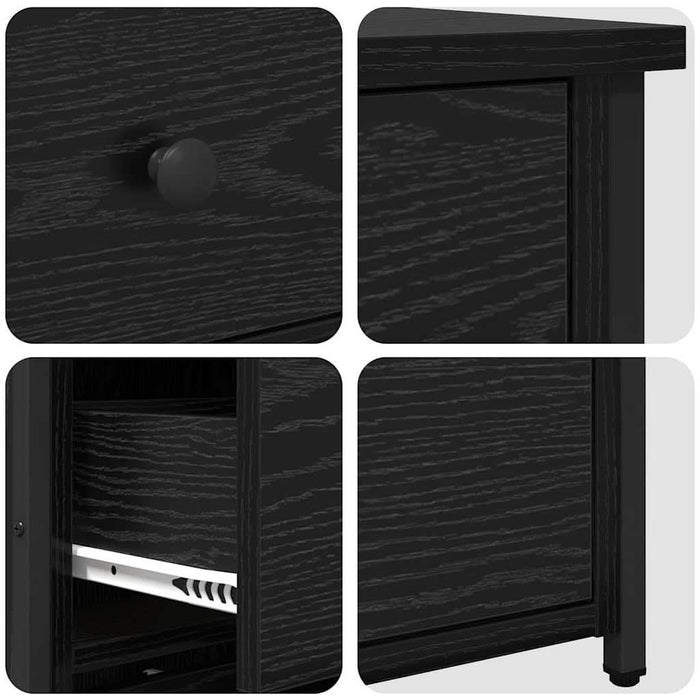 Dulap de noapte cu sertar 2 pcs Stejar Negru 40 x 36 x 60 cm - WALTI WALTI