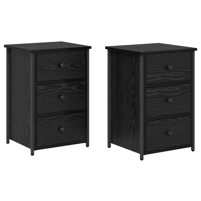 Dulap de noapte cu sertar 2 pcs Stejar Negru 40 x 36 x 60 cm - WALTI WALTI