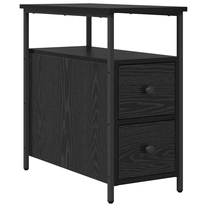 Dulap de noapte Stejar negru 30 x 60 x 60 cm Lemn compozit - WALTI WALTI