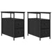 Dulap de noapte cu sertar 2 pcs Stejar negru 30 x 60 x 60 cm - WALTI WALTI