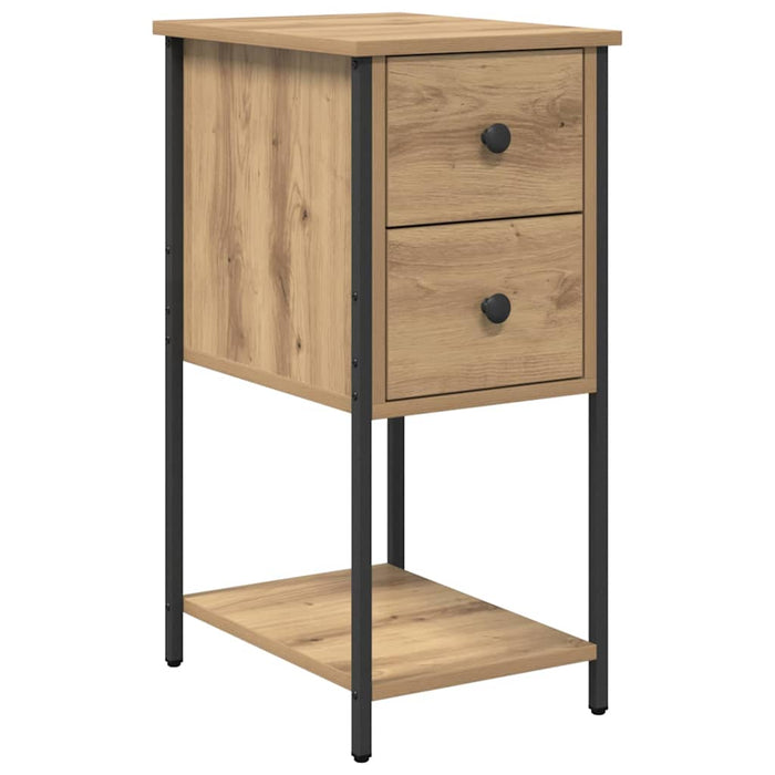 Dulap de noapte stejar artizanal 32 x 42 x 70 cm Lemn compozit - WALTI WALTI