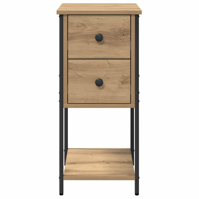 Dulap de noapte stejar artizanal 32 x 42 x 70 cm Lemn compozit - WALTI WALTI