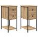 Dulap de noapte 2 pcs stejar artizanal 32 x 42 x 70 cm - WALTI WALTI