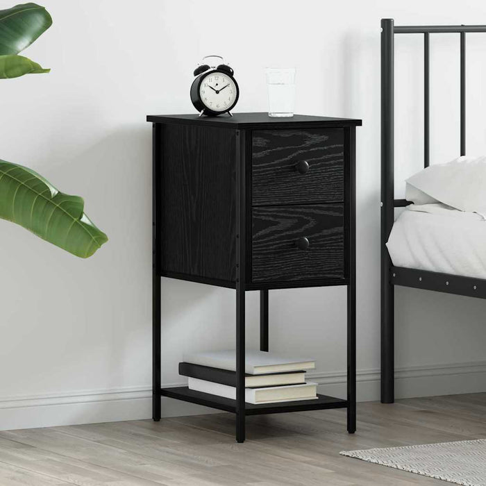 Dulap de noapte Stejar negru 32 x 42 x 70 cm Lemn compozit - WALTI WALTI