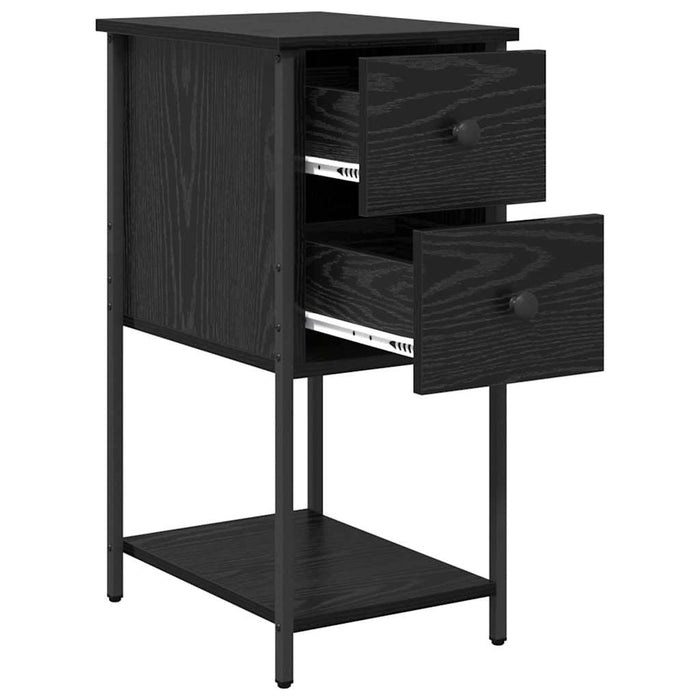 Dulap de noapte cu sertar 2 pcs Stejar negru 32 x 42 x 70 cm - WALTI WALTI