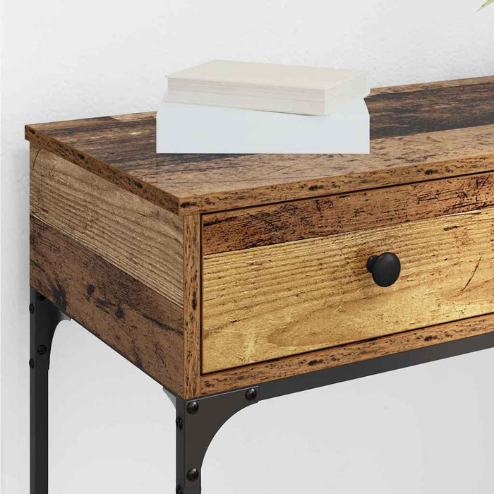 Masă de consolă Lemn vechi 75 x 34,5 x 75 cm Lemn compozit - WALTI WALTI