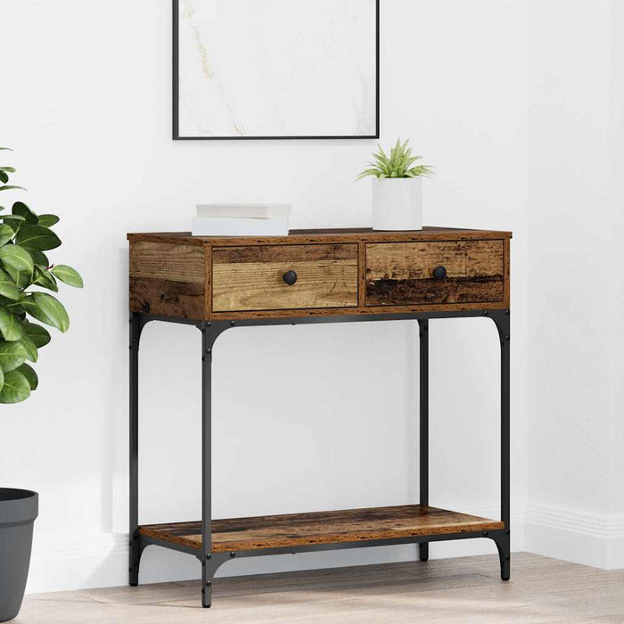 Masă de consolă Lemn vechi 75 x 34,5 x 75 cm Lemn compozit - WALTI WALTI
