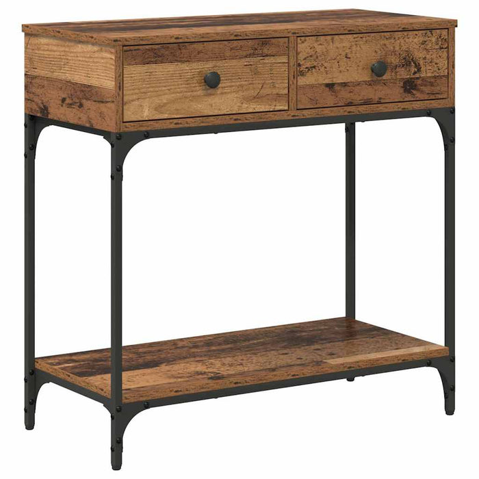 Masă de consolă Lemn vechi 75 x 34,5 x 75 cm Lemn compozit - WALTI WALTI