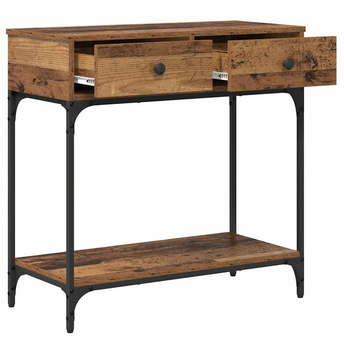 Masă de consolă Lemn vechi 75 x 34,5 x 75 cm Lemn compozit - WALTI WALTI