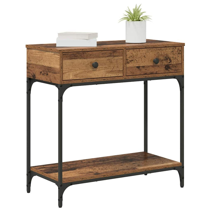 Masă de consolă Lemn vechi 75 x 34,5 x 75 cm Lemn compozit - WALTI WALTI