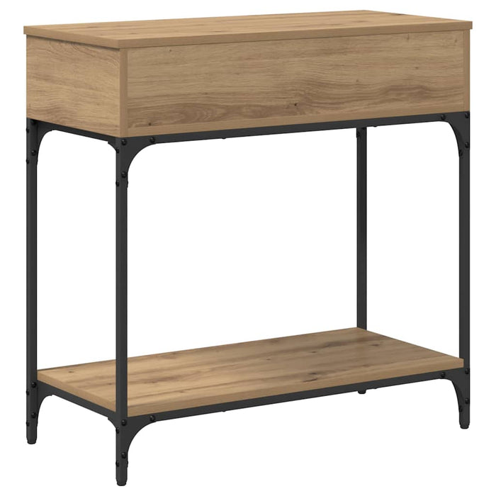 Masă de consolă cu sertar stejar artizanal 75 x 34,5 x 75 cm - WALTI WALTI