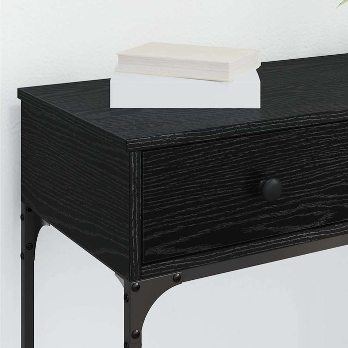 Masă de consolă Stejar negru 75 x 34,5 x 75 cm Lemn compozit - WALTI WALTI