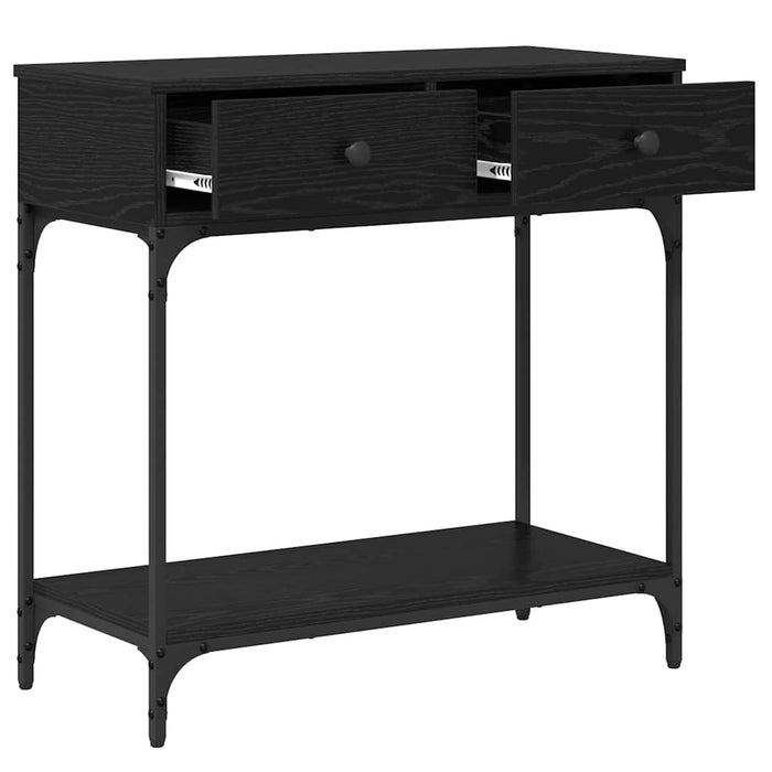 Masă de consolă Stejar negru 75 x 34,5 x 75 cm Lemn compozit - WALTI WALTI