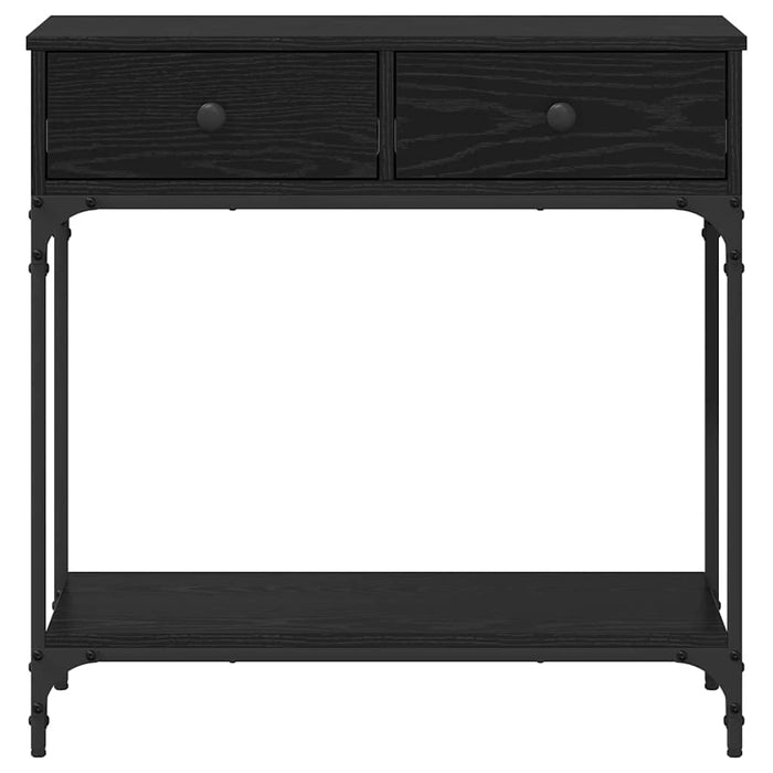 Masă de consolă Stejar negru 75 x 34,5 x 75 cm Lemn compozit - WALTI WALTI