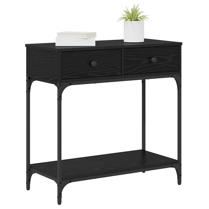 Masă de consolă Stejar negru 75 x 34,5 x 75 cm Lemn compozit - WALTI WALTI