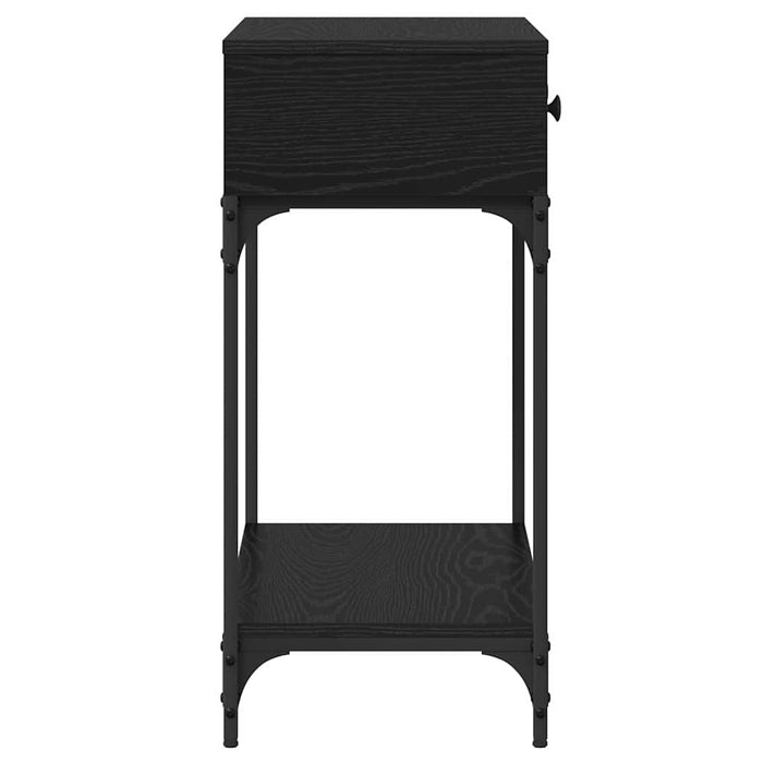 Masă de consolă Stejar negru 75 x 34,5 x 75 cm Lemn compozit - WALTI WALTI