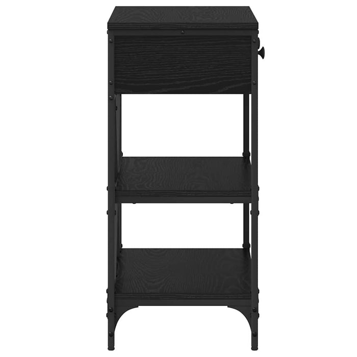 Masă de consolă cu sertar cu raft Altele Stejar negru - WALTI WALTI