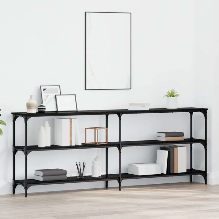 Masă de Consolă cu raft Stejar negru 200 x 29 x 75 cm - WALTI WALTI