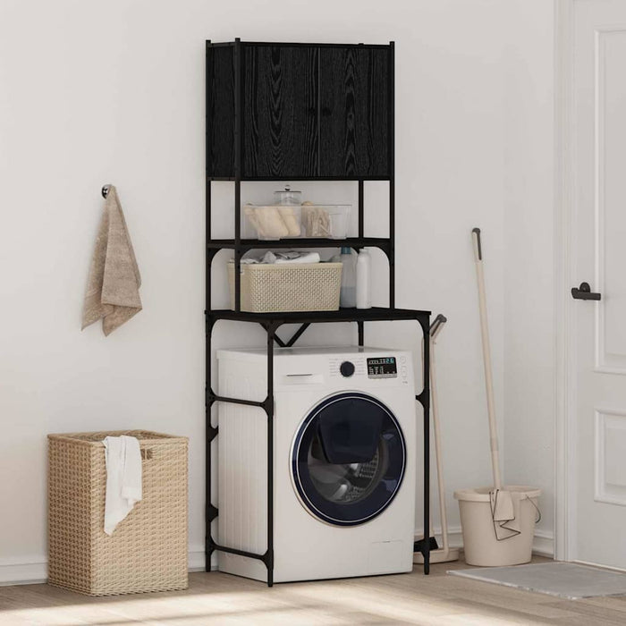 Dulap pentru mașina de spălat Negru 0ak 68 x 48,5 x 194 cm - WALTI WALTI