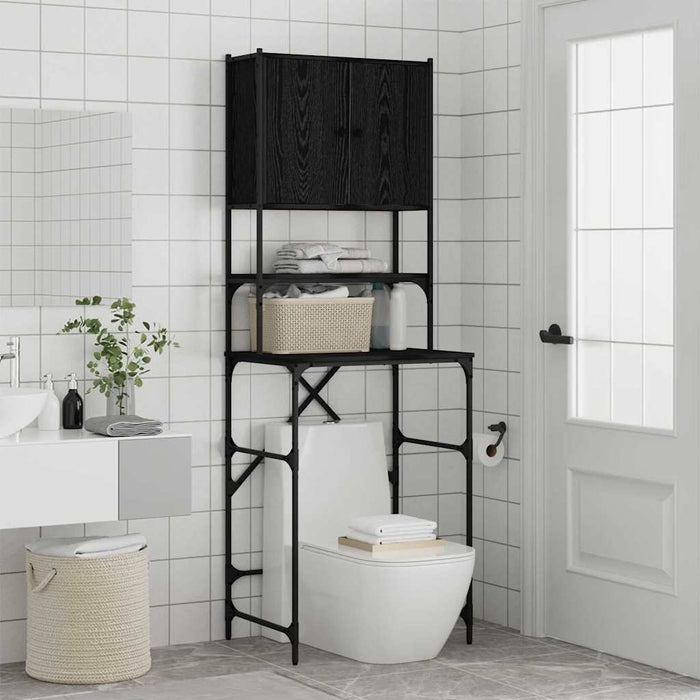 Dulap pentru mașina de spălat Negru 0ak 68 x 48,5 x 194 cm - WALTI WALTI