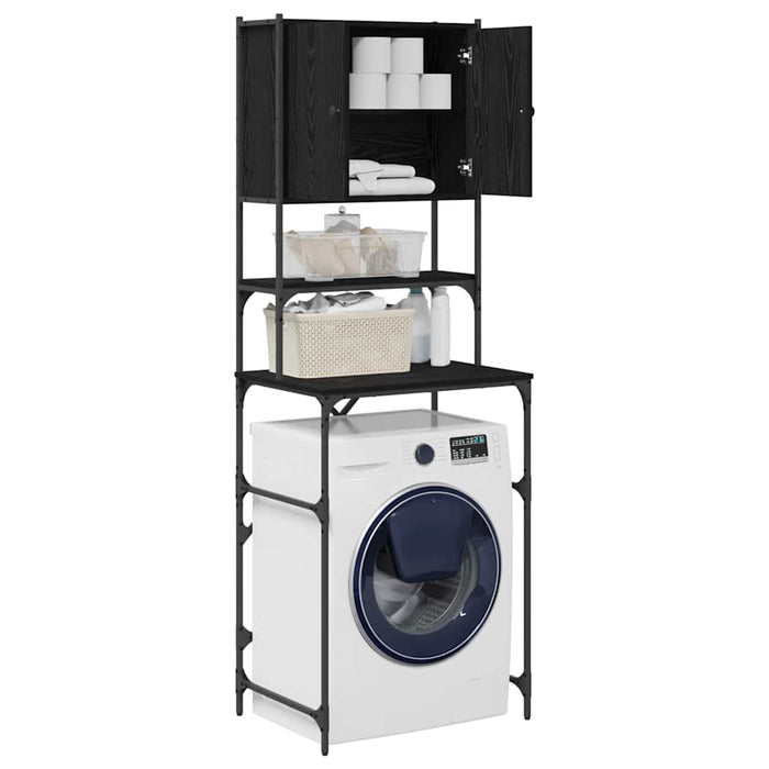 Dulap pentru mașina de spălat Negru 0ak 68 x 48,5 x 194 cm - WALTI WALTI